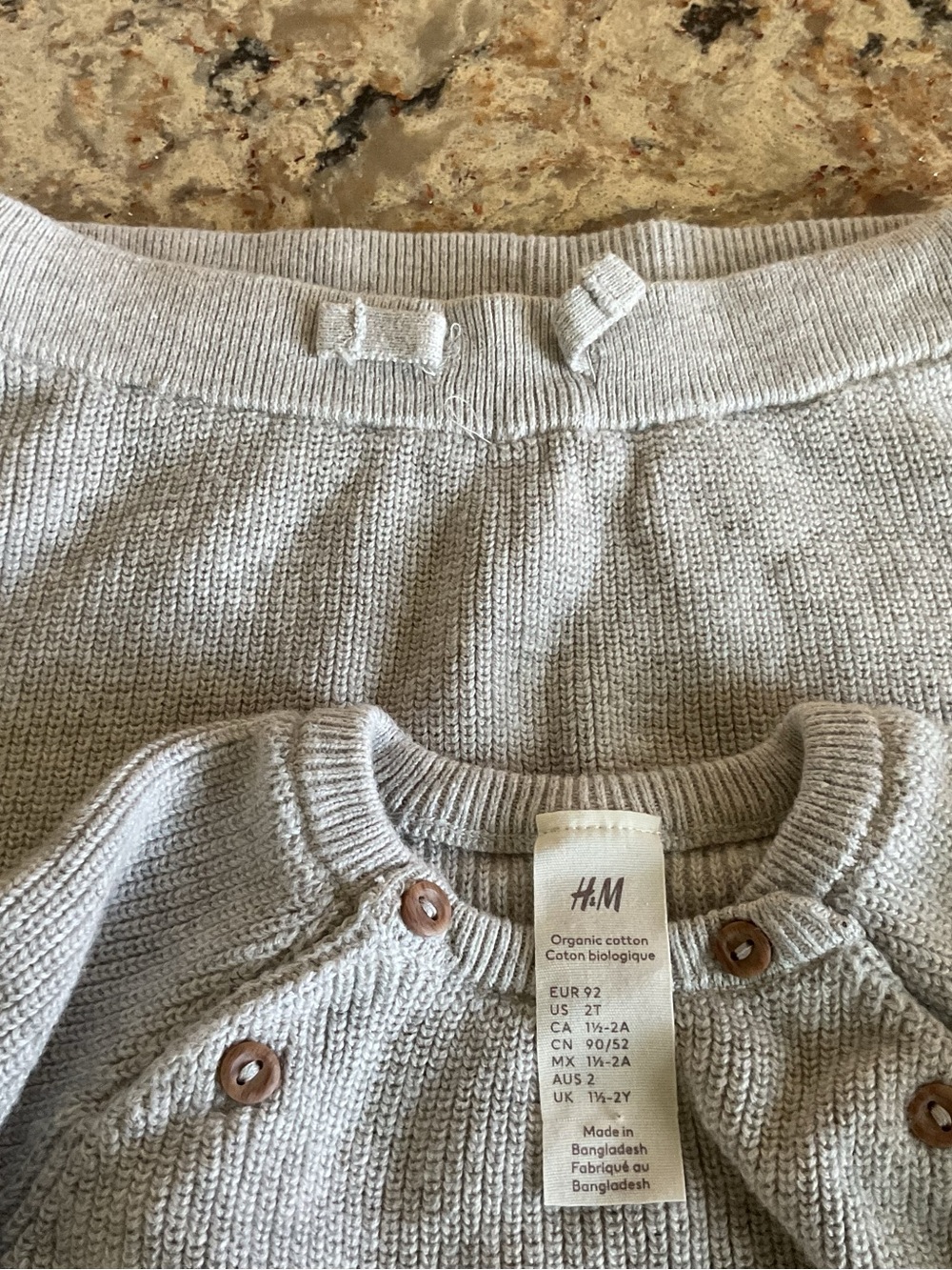 H&M Light Gray Organic Cotton Boys Sweater Set 2T